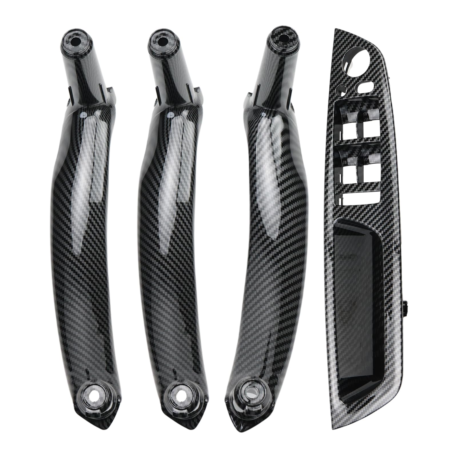 Auto Sinistra Destra in Fibra di Carbonio Interno Maniglia Copertura Trim per X5 E70 X6 E71 E72 Interno Anteriore Posteriore Sinistro Destro Maniglia Porta Interno Pannello Copertura