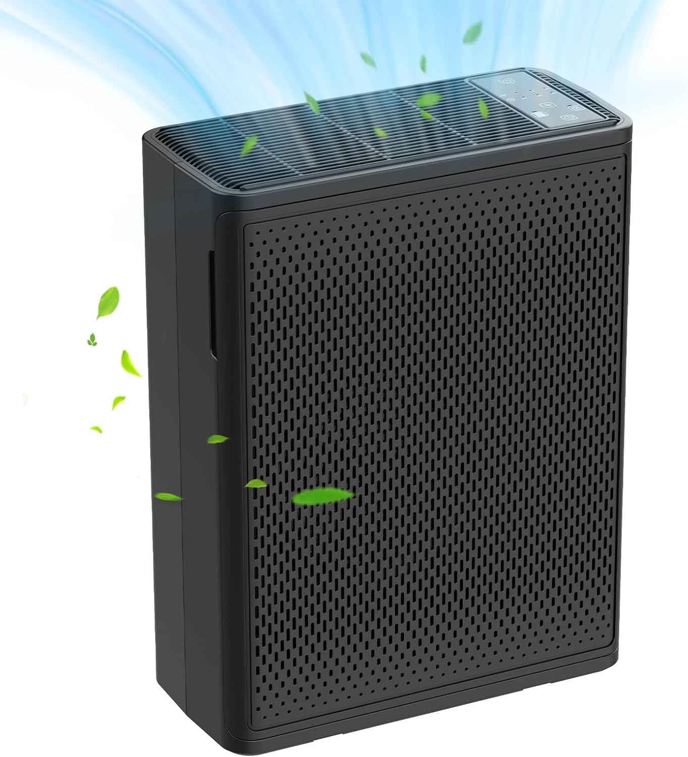 Air Purifiers for Home Large Room H13 HEPA Filter,TPLMB Air Cleaner Covers Up to 1950 Sq Ft by 24W Motor,Smoke Pets Hair Dander Odor Air Filter,24 dB For Home Bedroom Dorm Apartment Kitchen (1, Black)