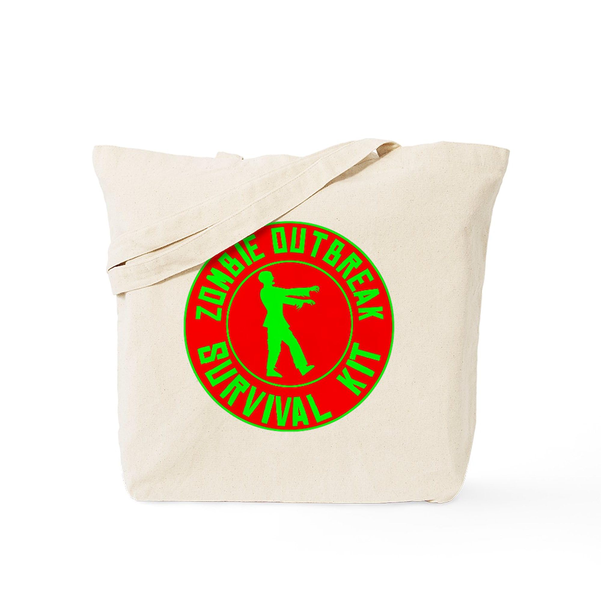 CafePress Zombie Outbreak Survival Kit Tote Bag Natural Canvas Tote Bag, Reusable Shopping Bag