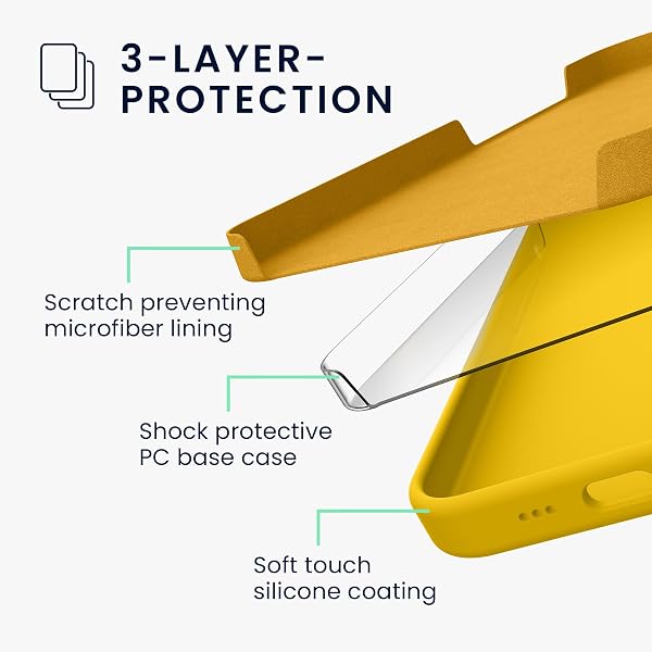 kwmobile Housse Compatible avec Apple iPhone 17e / iPhone 16e Coque - Housse de téléphone Protection Souple en TPU Silicone - Jaune radieux - 4