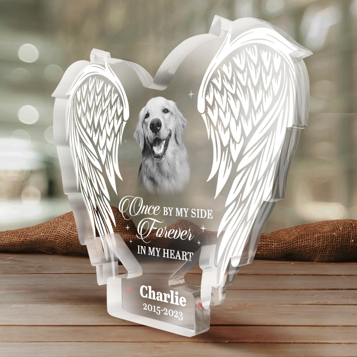 DOPTIKA Custom Photo If Love Could Have Saved You, Personalized Pet Memorial Plaque Gifts, Dog Memorial Gifts for Loss of Dog, Pet Loss Gifts, Dog Passing Away Gifts, Loss of Dog Sympathy Gift