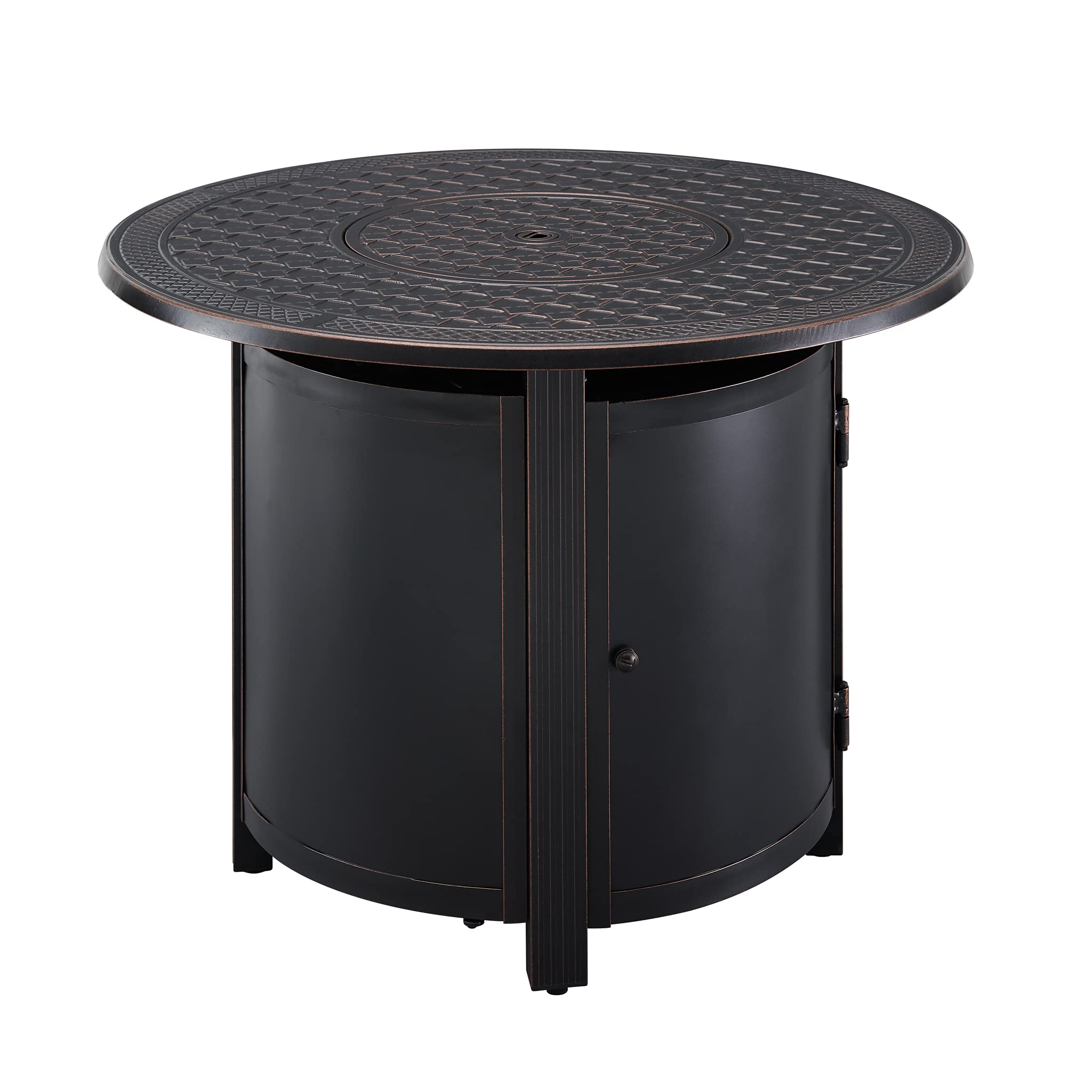 Buy Fire Sense Woodberry 34" Round LPG Aluminum LPG/NG Fire Pit Table