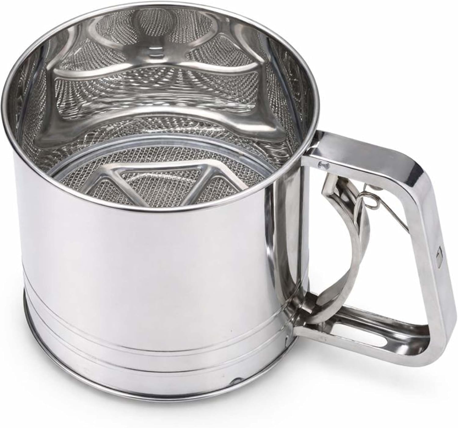 PNJB Flour Sifter Cup with Handle, Manual Handheld, Fine Mesh Flour Shaker, Baking Sieve for Flour, Powdered Sugar, Cocoa, and Dry Ingredients, Flour Shaker for Smooth Baking, Even Mixing