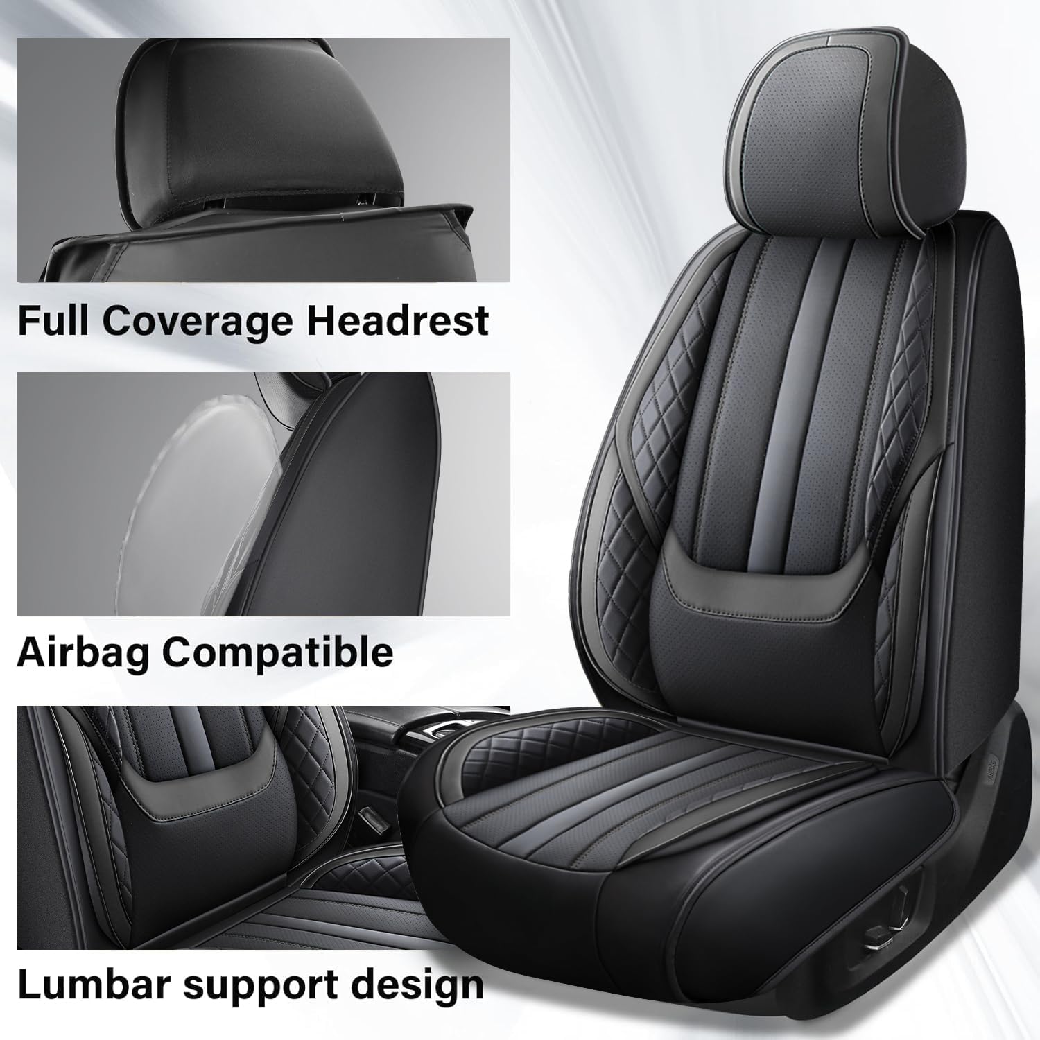 Car Seat Covers for Toyota Corolla Cross 2021-2025 Waterproof Nappa Leather Seat Covers Full Set Breathable Comfortable Automotive — view 5