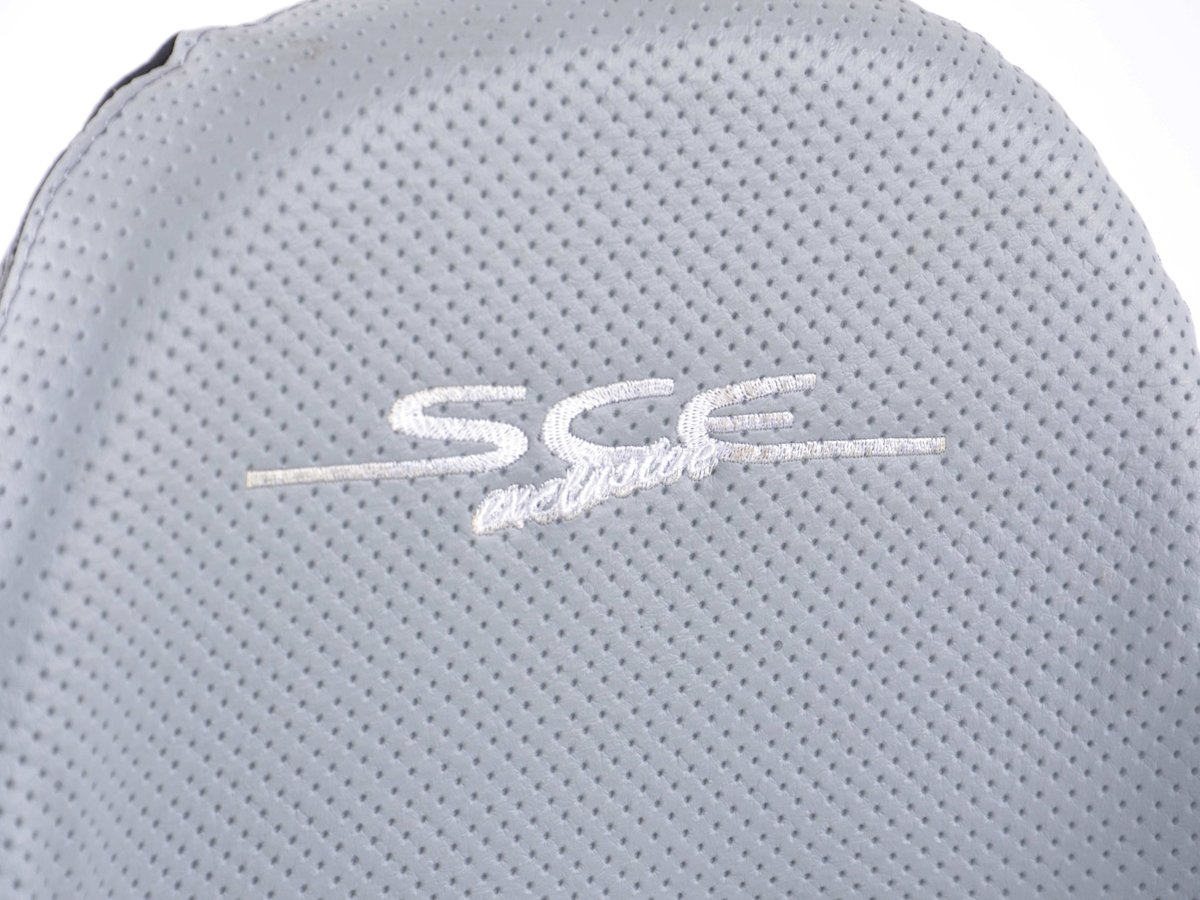 Set di sedili sportivi FK SCE-Sportive 2 in similpelle grigio/nero SCERSE111-112