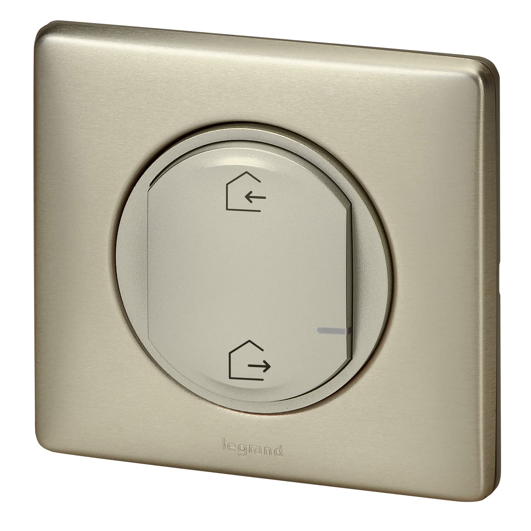 Allgemeine Steuerung Start/Ankunft für zugehörige Steuerung von Lichtern, Rollläden, angeschlossene Steckdosen – vernetzte Installation Dooxie mit Netatmo komplett – Titan-Finish – 199176 Legrand