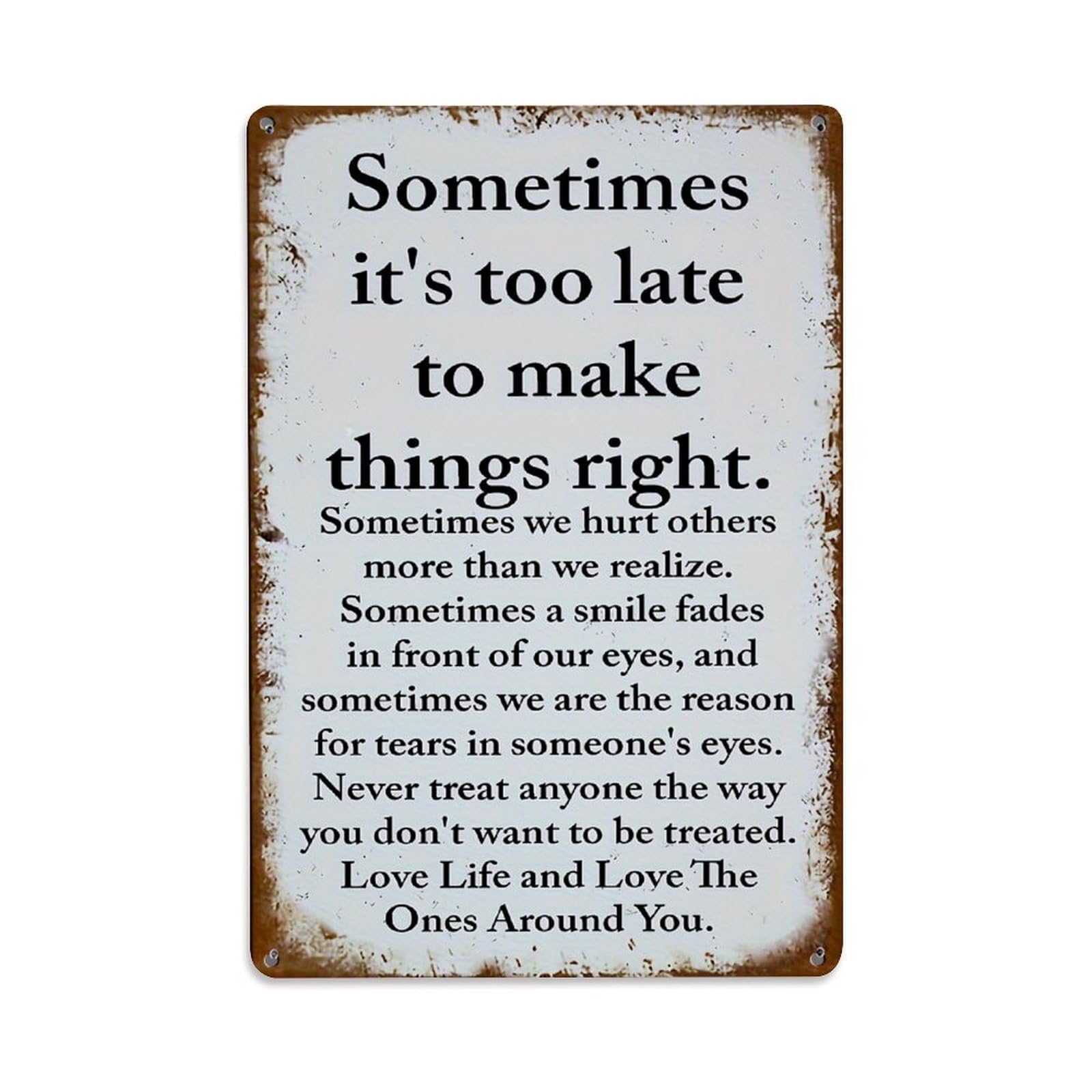 Jdfenggu Vintage Inspirational Quote Metal Sign Design Retro Metal Tin Sign, Metal Poster For Bar, Home, Man Cave, Kitchen, Laundry Room Art Decor 8X12 Inch