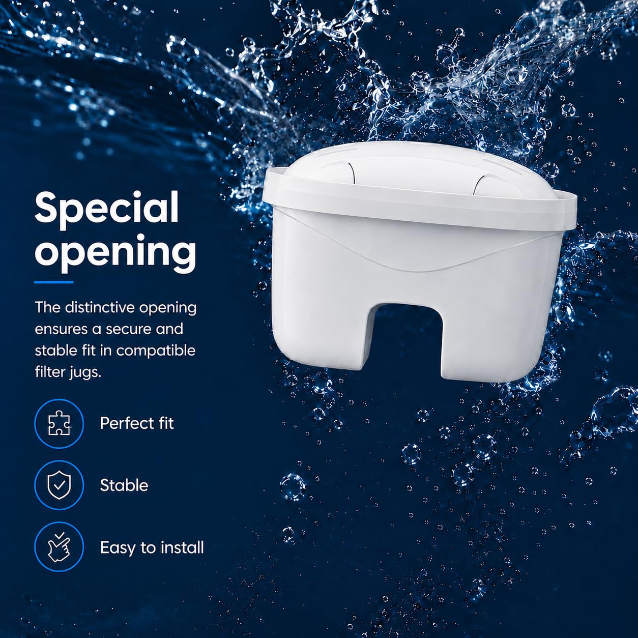 Aquafloow Wkłady Filtrujące 12 sztuk do Laica Bi-Flux Brita Maxtra