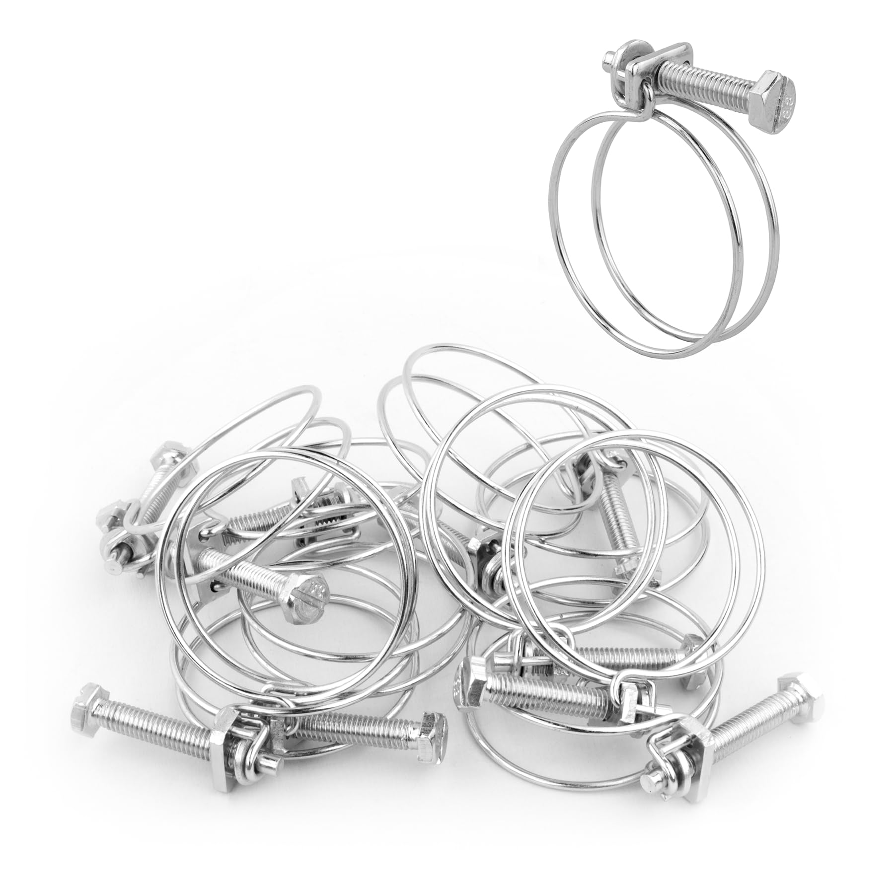 Pisces Double Wire Clips for 38/40mm Hose (10 Pack)