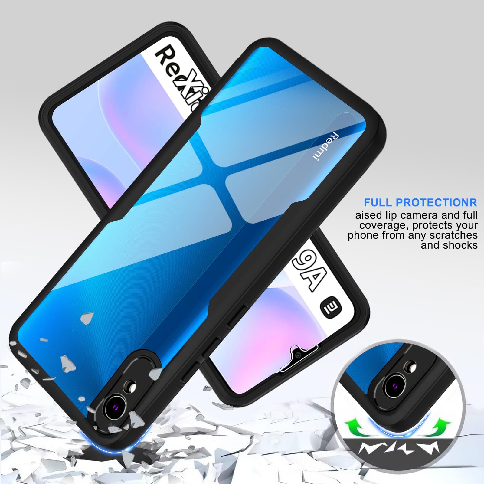Coque 360 Protection Intégrale Pour Xiaomi Redmi 9, 9A, 9C, 9T, Mi 11 Lite – Transparente TPU – Neuve