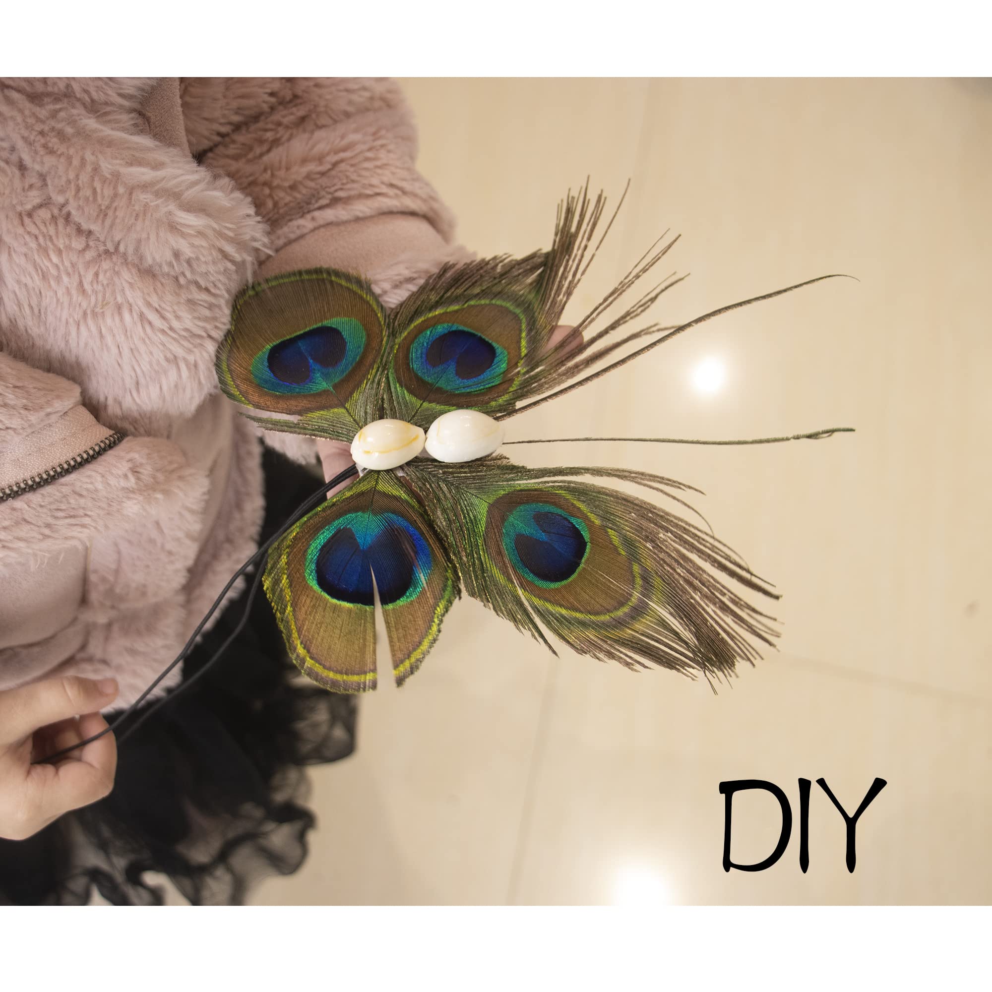 ☆超貴重！縁起物☆孔雀の羽うちわ 特大52cm×40cm 2枚