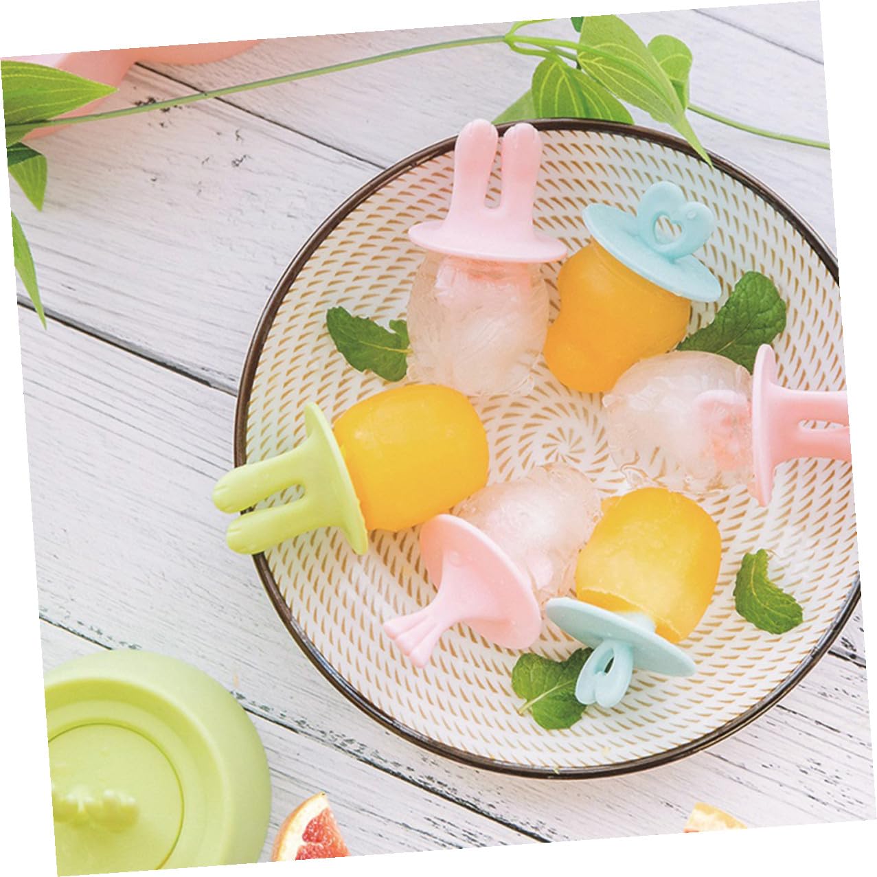 4 juegos Moldes de Silicona para Helados DIY Moldes de Animales para Polos Cubitos de Hielo y Yogur y Prácticos para Verano