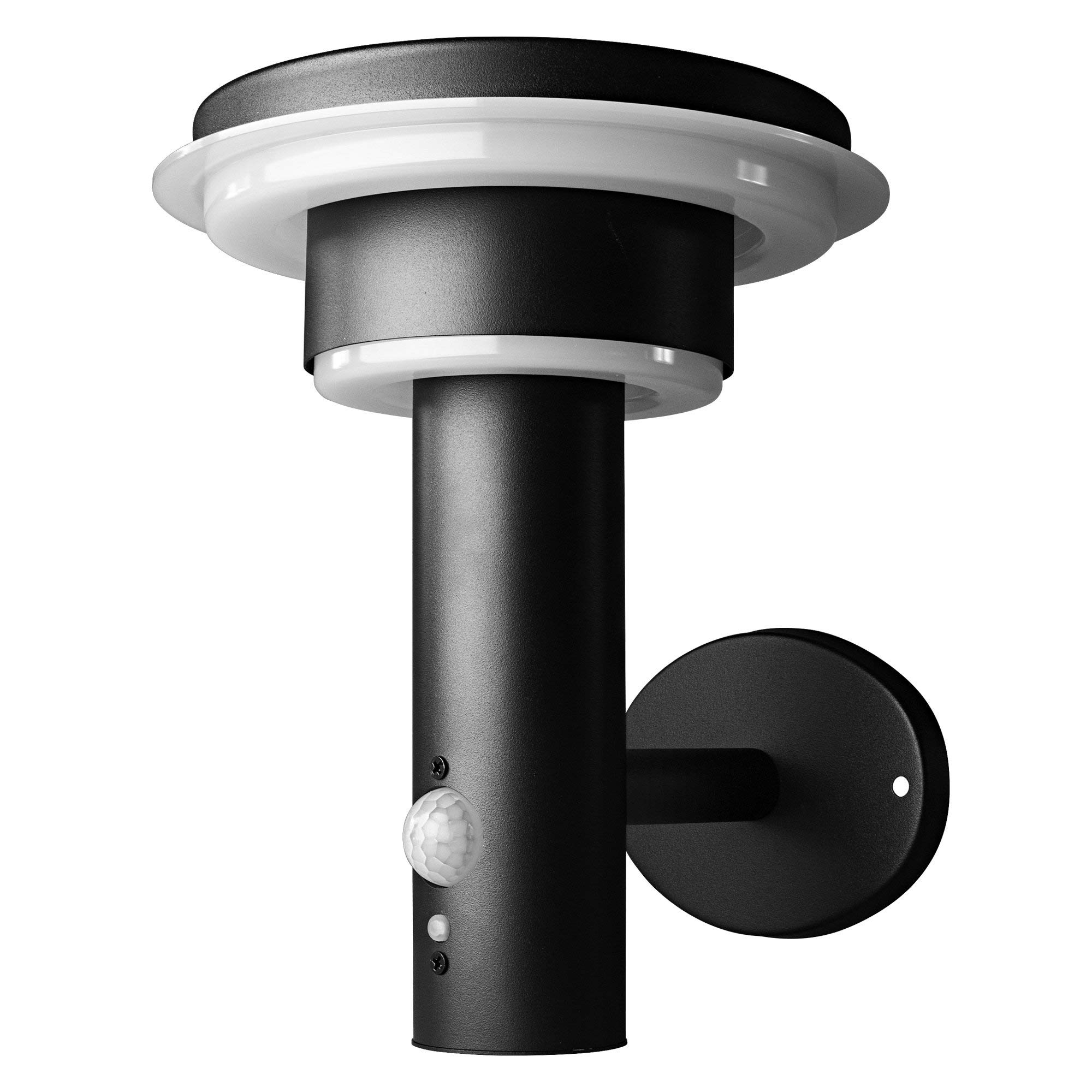 LEDVANCE Applique murale solaire à double cercle Endura Style, acier inoxydable, 6 W, noir, taille unique