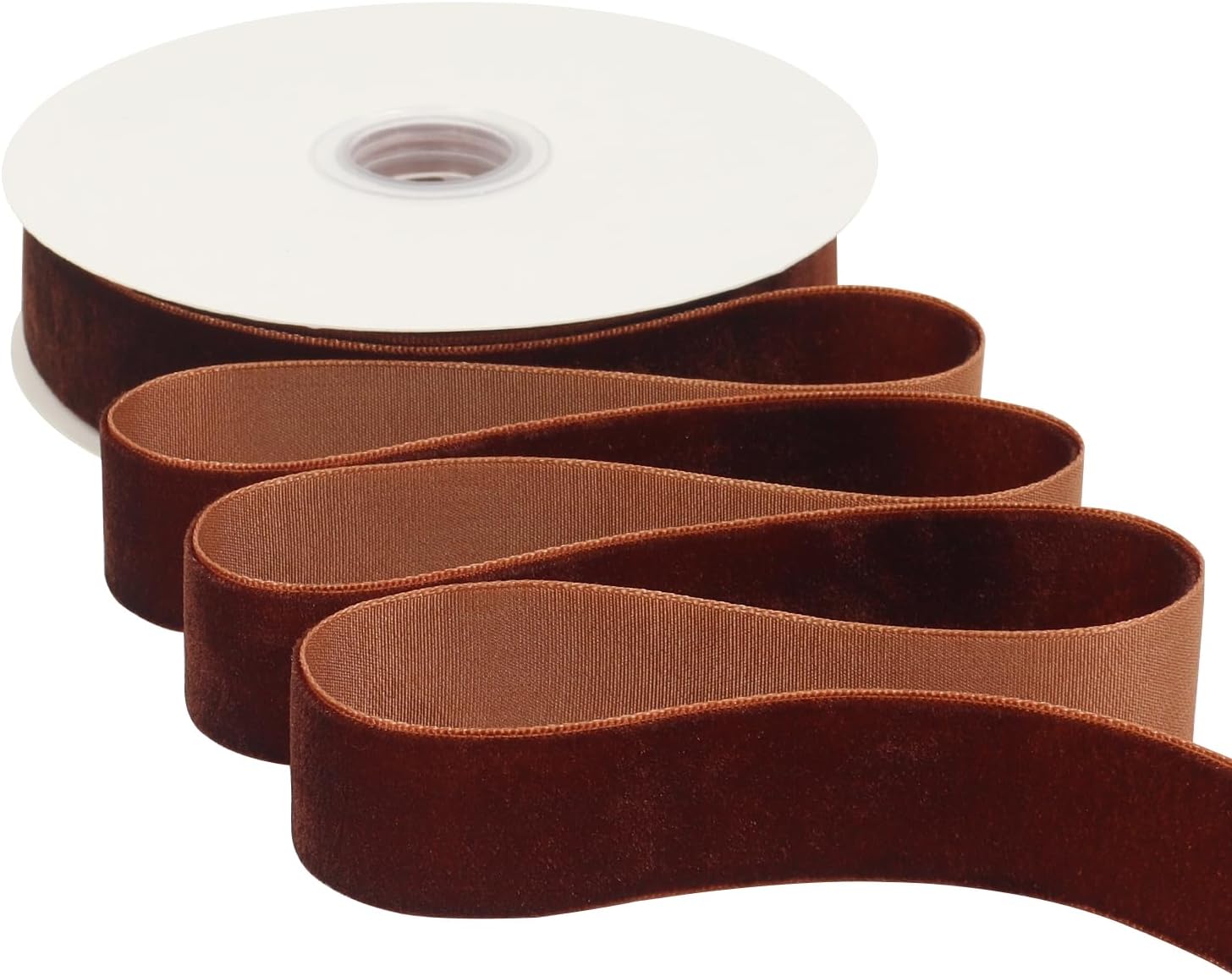 Amazon.com: RIUNBB Dark Brown Velvet Ribbon 1 Inch X 12 Yards Christmas ...