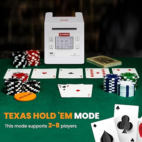 Miniatura 2 de Proshine Máquina distribuidora de tarjetas, distribuidor automático de tarjetas para 2 a 12 jugadores, máquina distribuidora de tarjetas giratoria