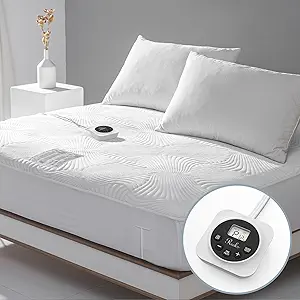 Twin Size Electric Heated Mattress Pad - Bed Warmer with Memory & Preheat Functions, 12 Heat Settings Single Control for 1-12 Hours Auto Off, Lighted Button