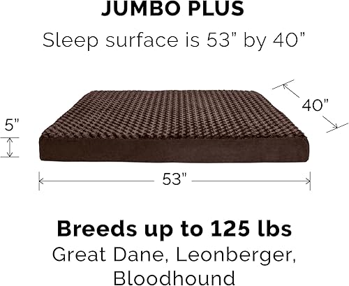 Miniatura 3 de Furhaven Pet Colchón ortopédico de espuma tradicional para perros y gatos, varios estilos, tamaños y colores