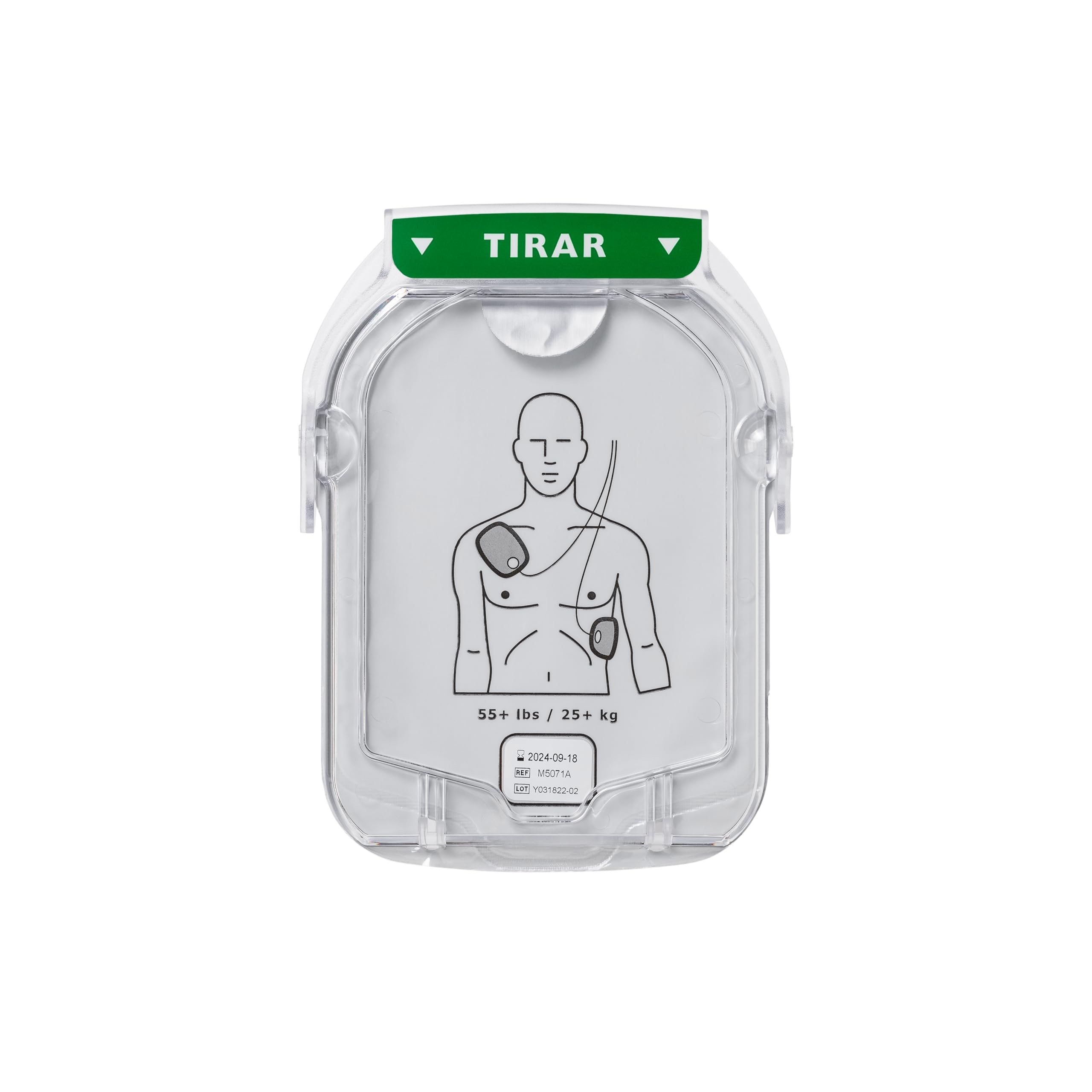 Desfibrilador Philips HeartStart HS1: Cartucho de electrodos SMART para adultos, M5071A