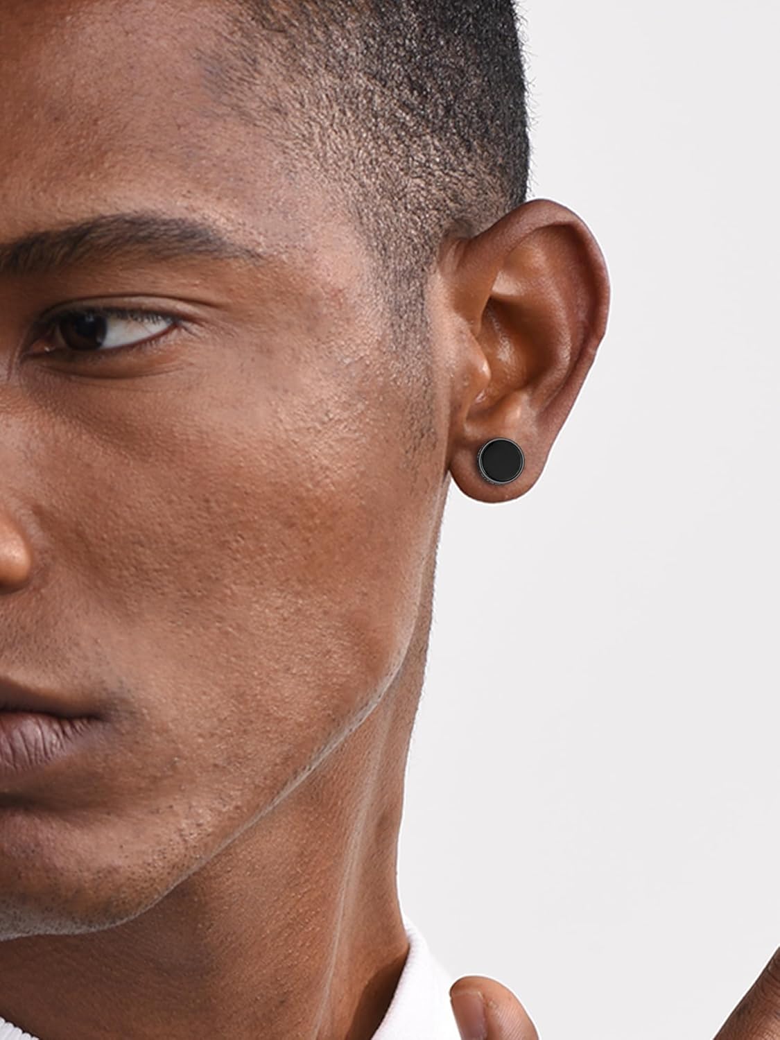 ChicSilver 925 Sterling Silver Viking Rune Natural Black Onyx Stud Earrings For Women Men - Image 3