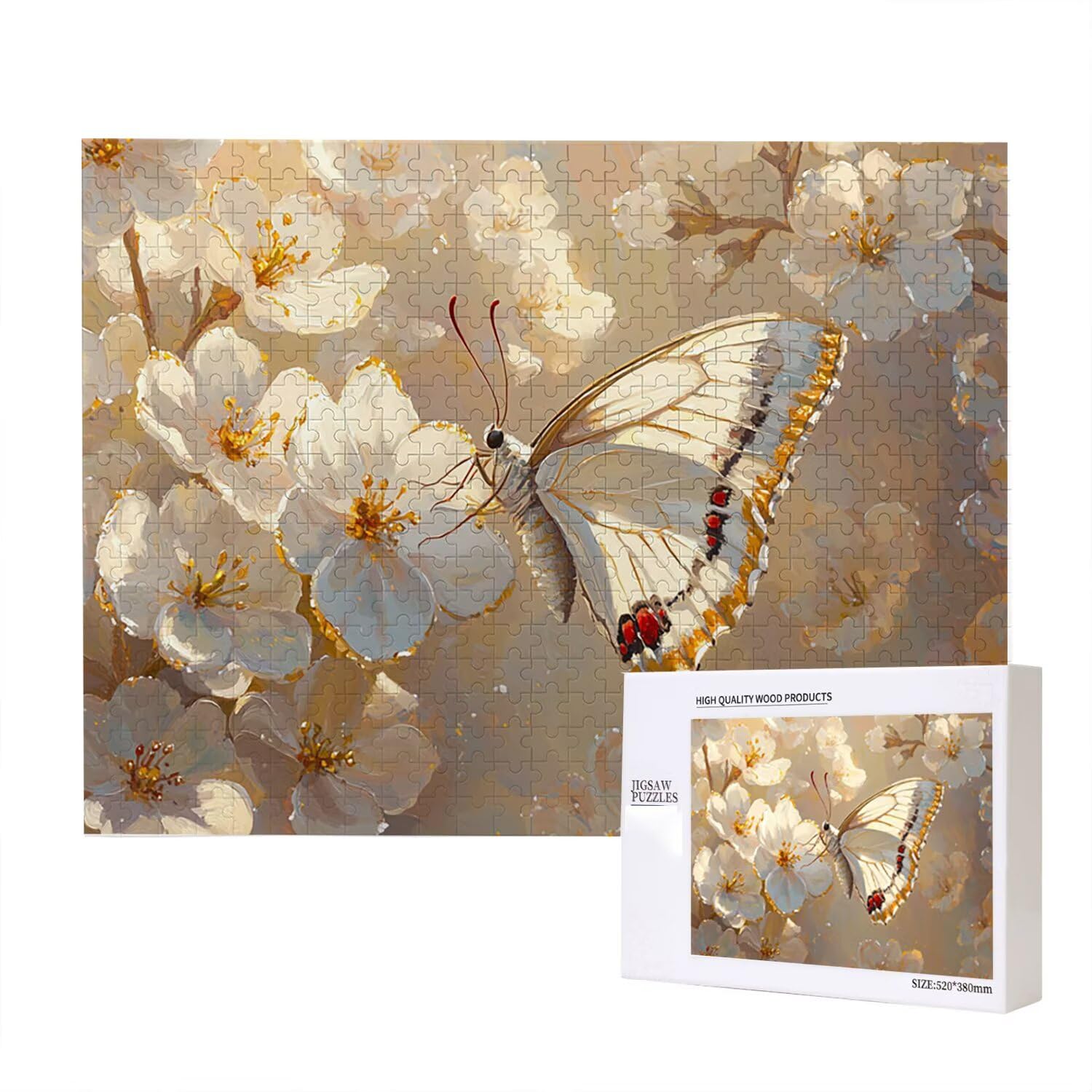 Jigsaw Puzzle, 5000 Pezzi Puzzle Classici, Farfalla Puzzle Rilassamento Intelligence, Mpossibile Difficile Puzzle Impegnativo per Adulti Puzzle Gioco Familiare, Regalo per Amore Amico Fiori fr0-1211