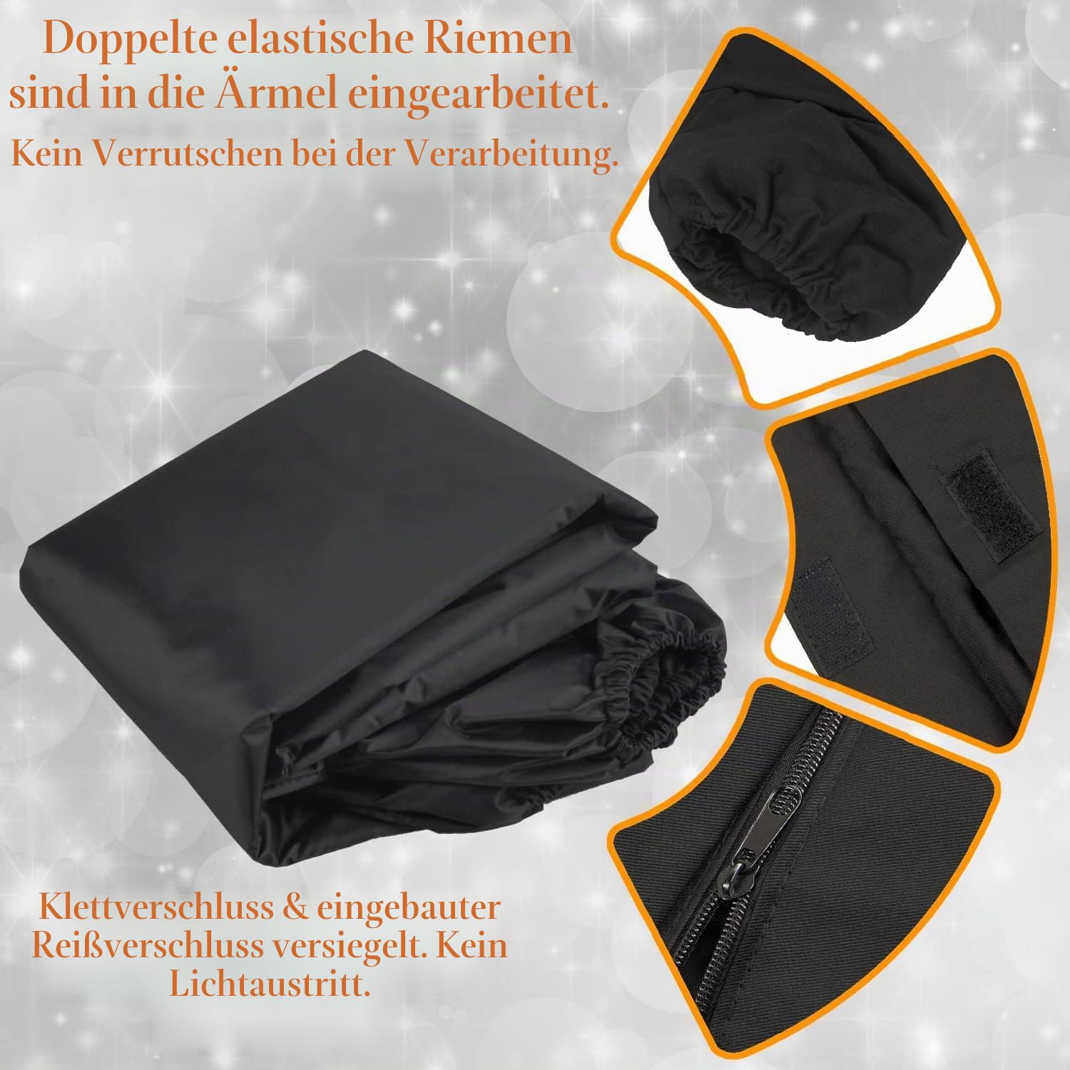 VANZAVANZU Dunkelkammer Tasche Filmwechselbeutel 60 x 55 cm - lichtdichter und antistatischer Wechselsack aus Baumwolle für Filmentwicklung & professionelles Fotomaterial