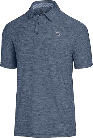 Three Sixty Six Golf Shirts for Men - Dry Fit Short-Sleeve Polo, Athletic Casual Collared T-Shirt