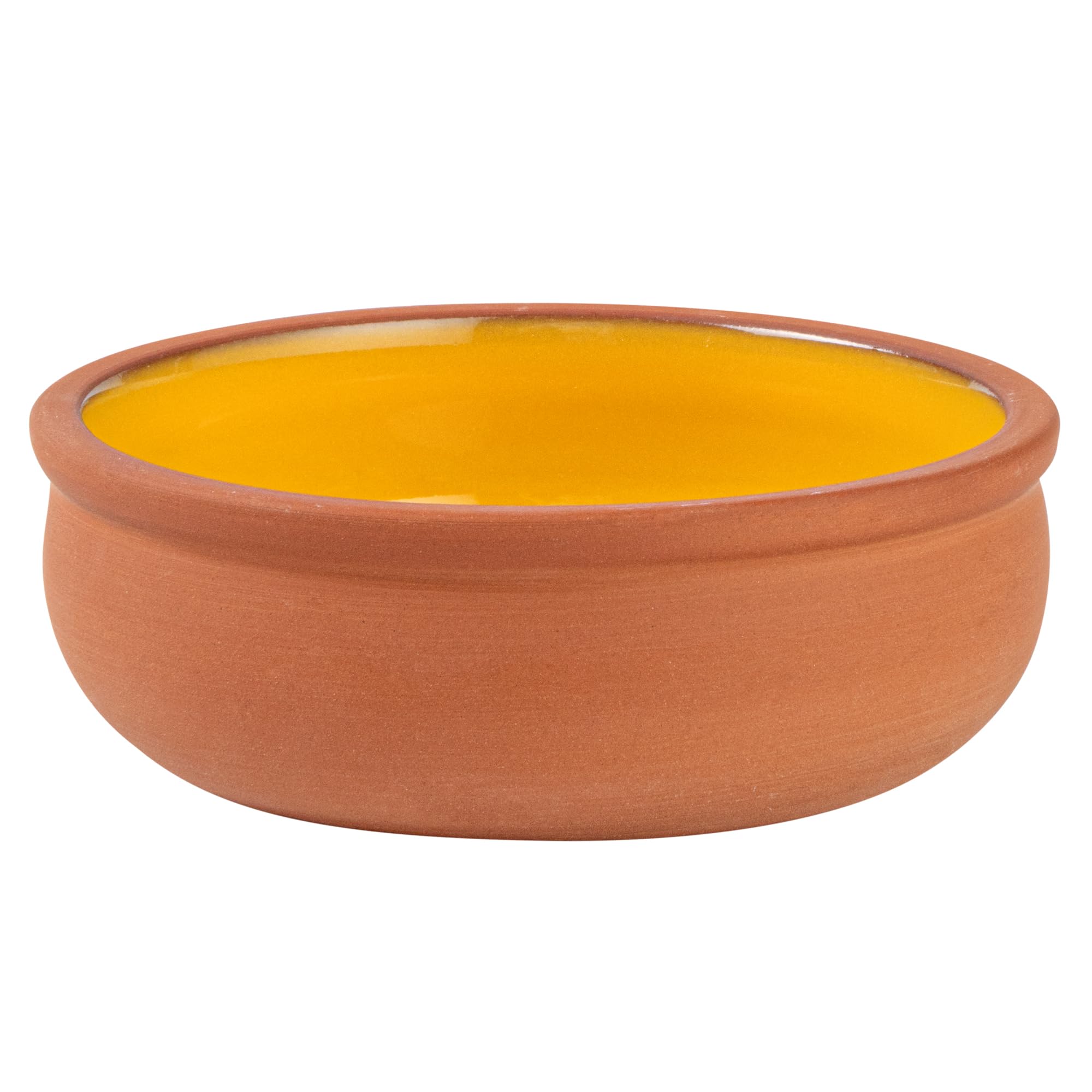 Restaurantware -Terra Tek - Cazuelas in terracotta, 10 pentole in terracotta smaltata gialla per cucinare, pronte per il forno, microonde, pentole da portata in terracotta, lavabili in lavastoviglie,