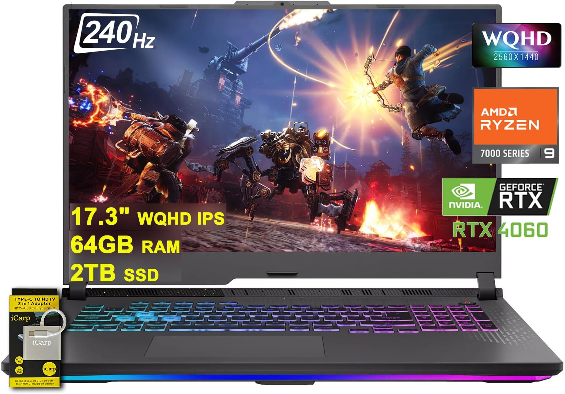 Amazon.com: Asus ROG Strix G17 G713 Gaming Laptop 17.3