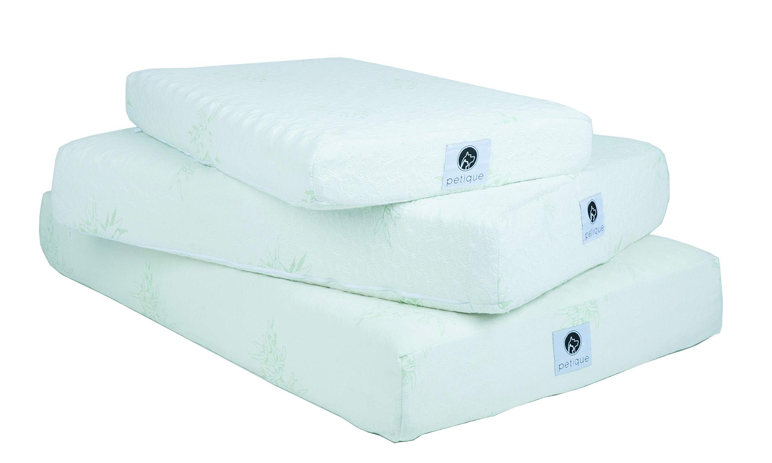 PETIQUE MM01900005 Eco-Friendly Bamboo Memory Foam Pet Bed, Natural, Medium 2