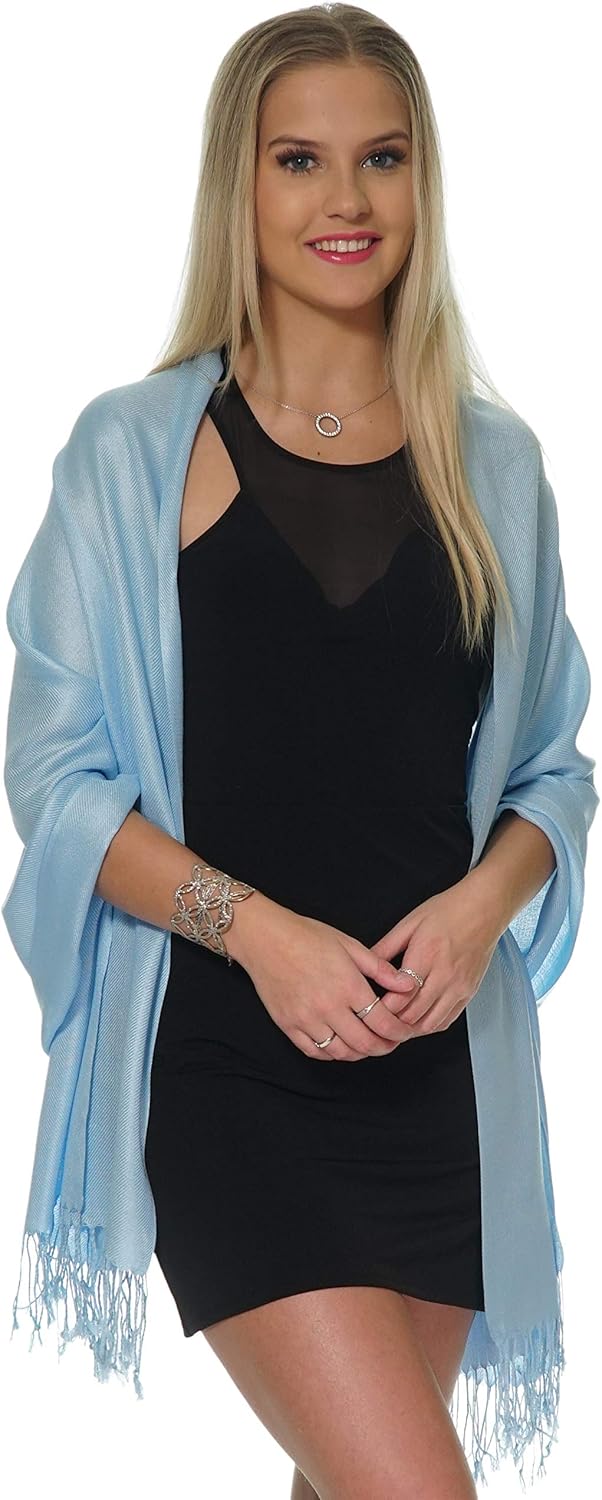 Pashmina Shawls and Wraps for Evening Dresses, Large Soft Pashminas Wedding Shawl - Image 7