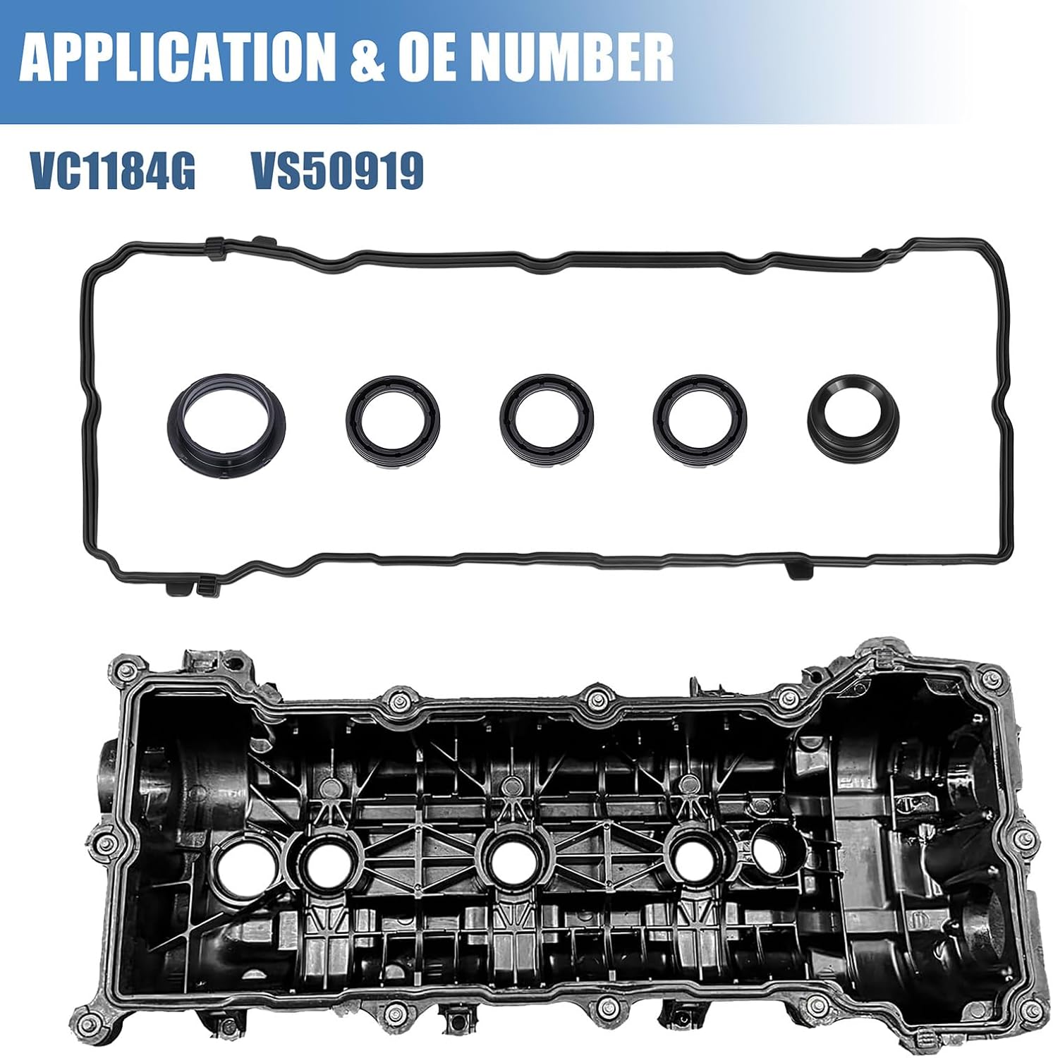 Sorello Engine Valve Cover Gasket Set Fit for Chrysler Pacifica Voyager for Dodge Durango for Jeep Grand Cherokee Wrangler for Ram ProMaster 1500 2500 3500 for 3.6L V6 Engine - Replace VC1184G VS50919