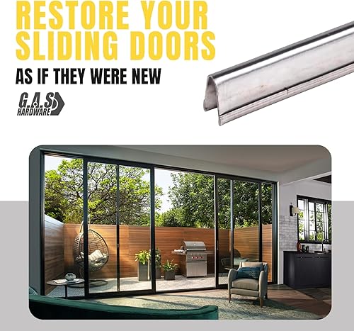 Miniatura 5 de G.A.S Hardware Reparación de la cubierta de la pista de reparación de la cubierta de la pista de reparación de puertas de vidrio deslizante