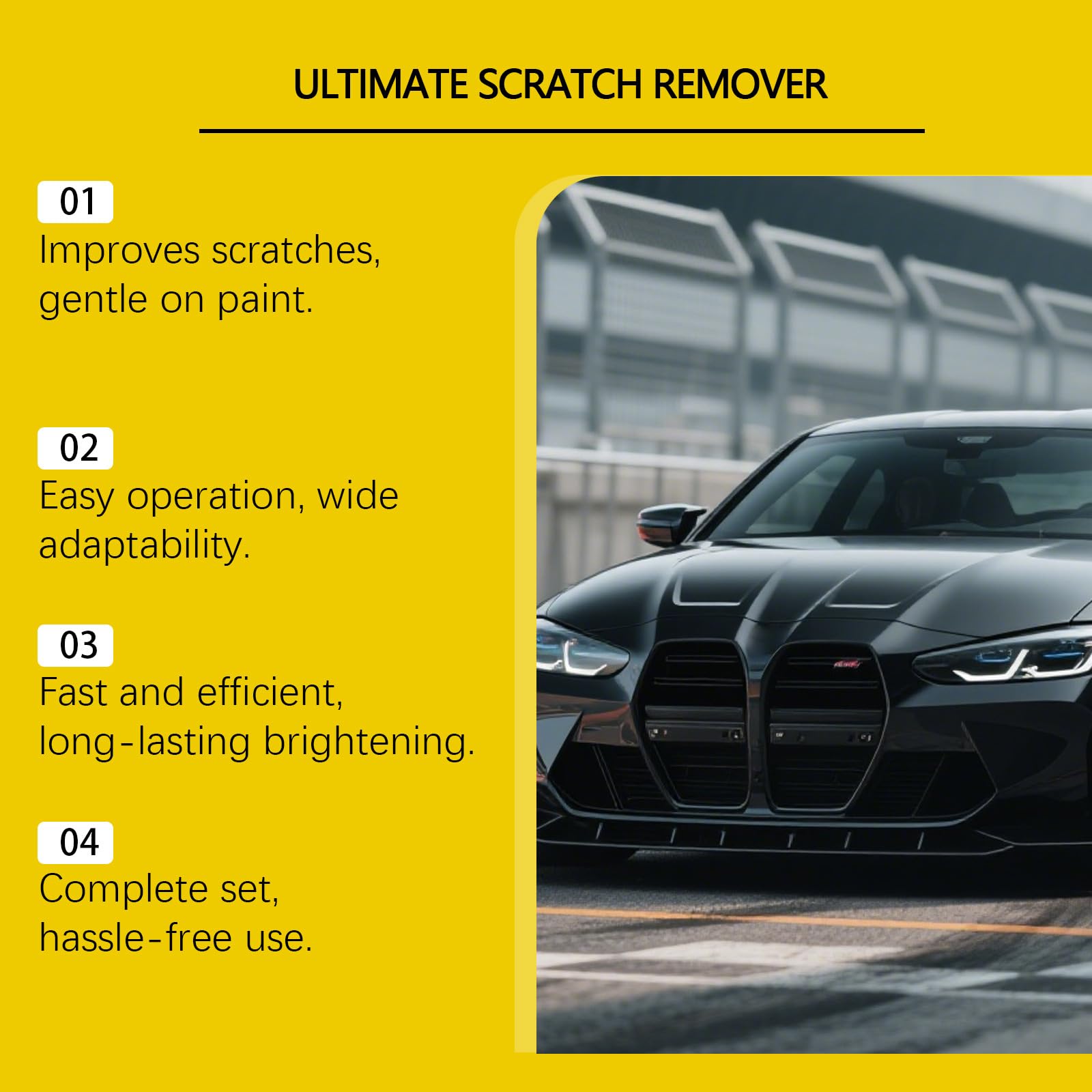 2026 Kit Reparador de Arañazos, Pulidor Alto Brillo Sin Lijado, Compatible Coche Moto Camión para Mantenimiento y Restauración Vehicular