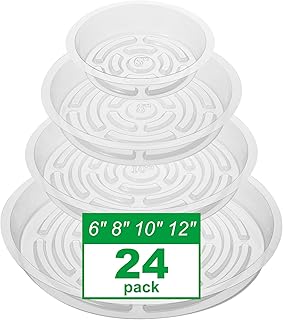 CATIFLIN 24 Pack Clear Plant Saucers