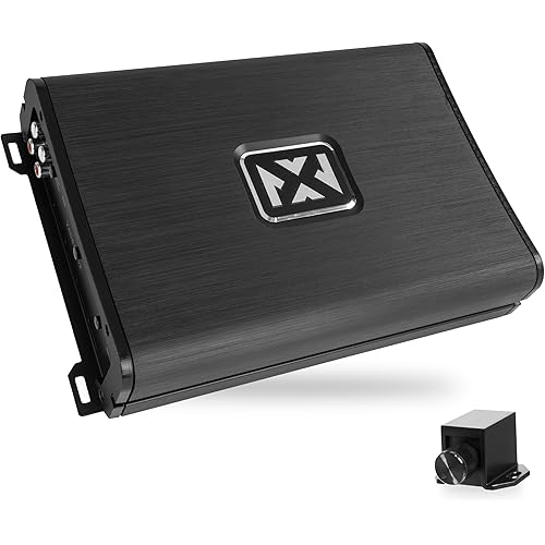 NVX VAD8402 v2 Model 2-Channel Class D Amplifier 1680W Peak, 840W RMS, 2/4-ohm Stable, High/Low Pass X-Over, Bass Boost, for Car/Truck/Marine/UTV/Motorcycle (VAD8402v2)