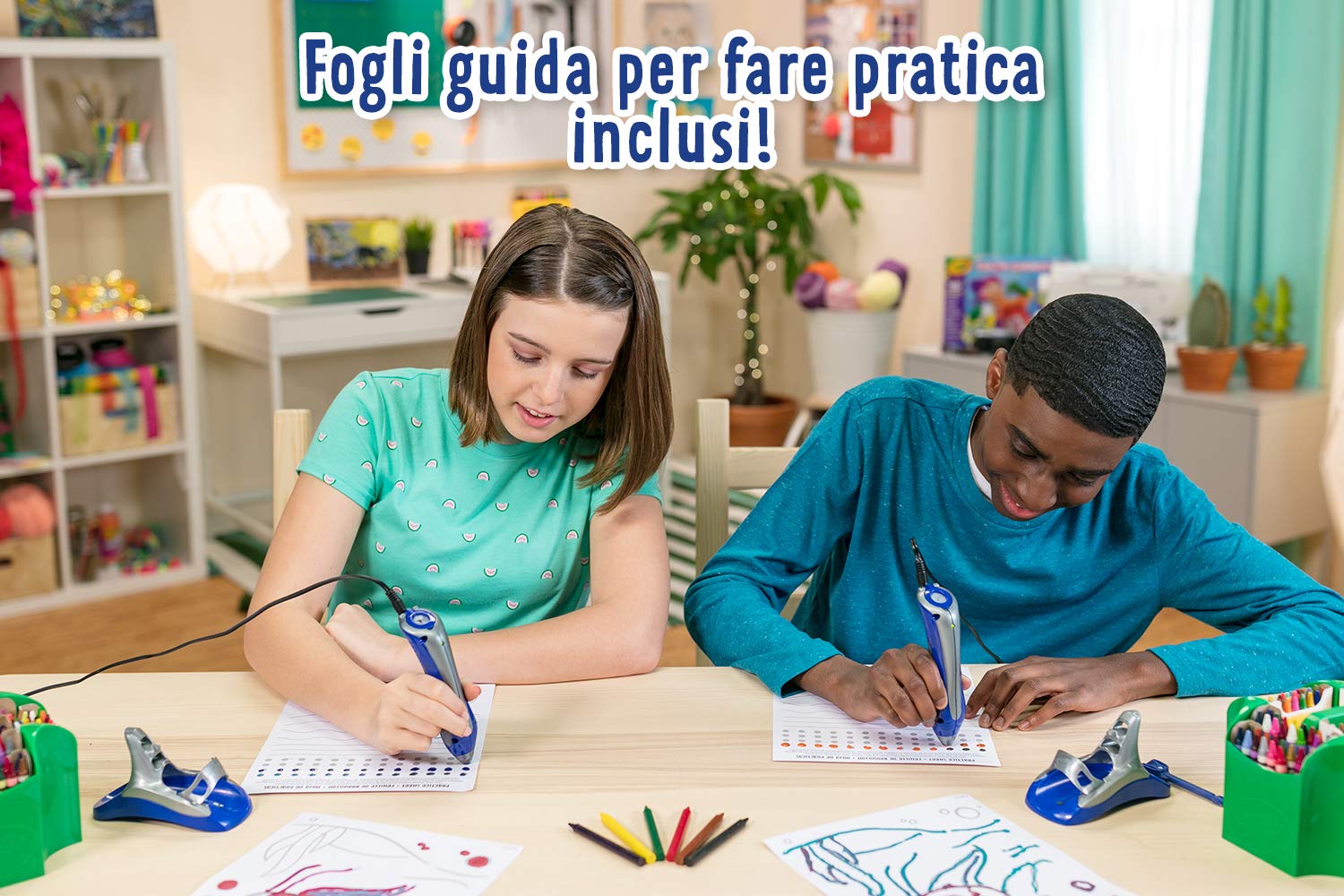 CRAYOLA - Super Pen Koala, do topienia kredek świecowych i tworzenia wzorów reliefowych, kolor srebrny/niebieski, 25-0391
