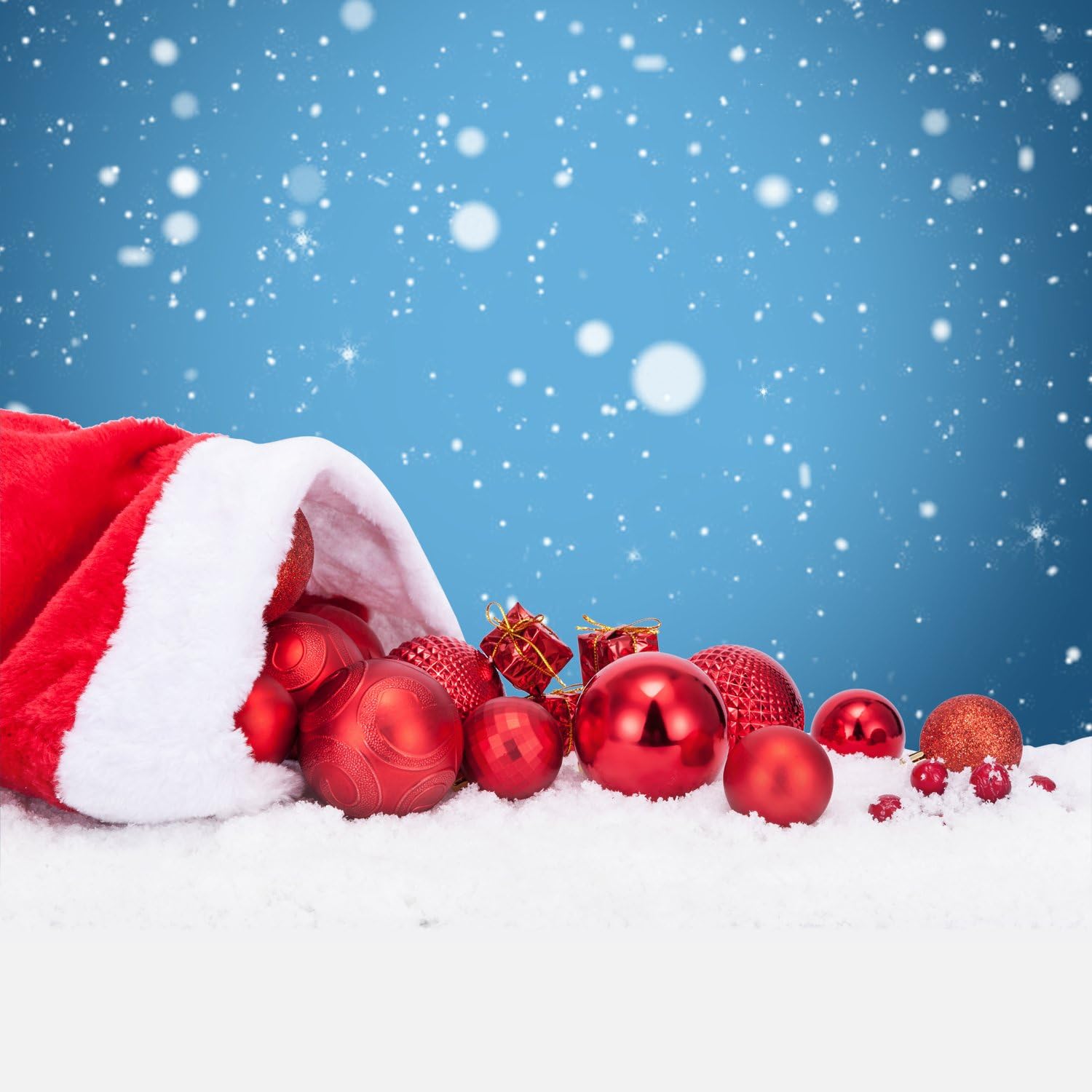 AMS 34ct Christmas Ball Mini Ornaments Party Decorations Shatterproof Festival Pendant Hangings for Xmas Tree Decor(1.57''/40mm,Red) - Image 9