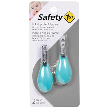 Safety 1st Fold-Up Nail Clipper, 2-Count - Colors May Vary