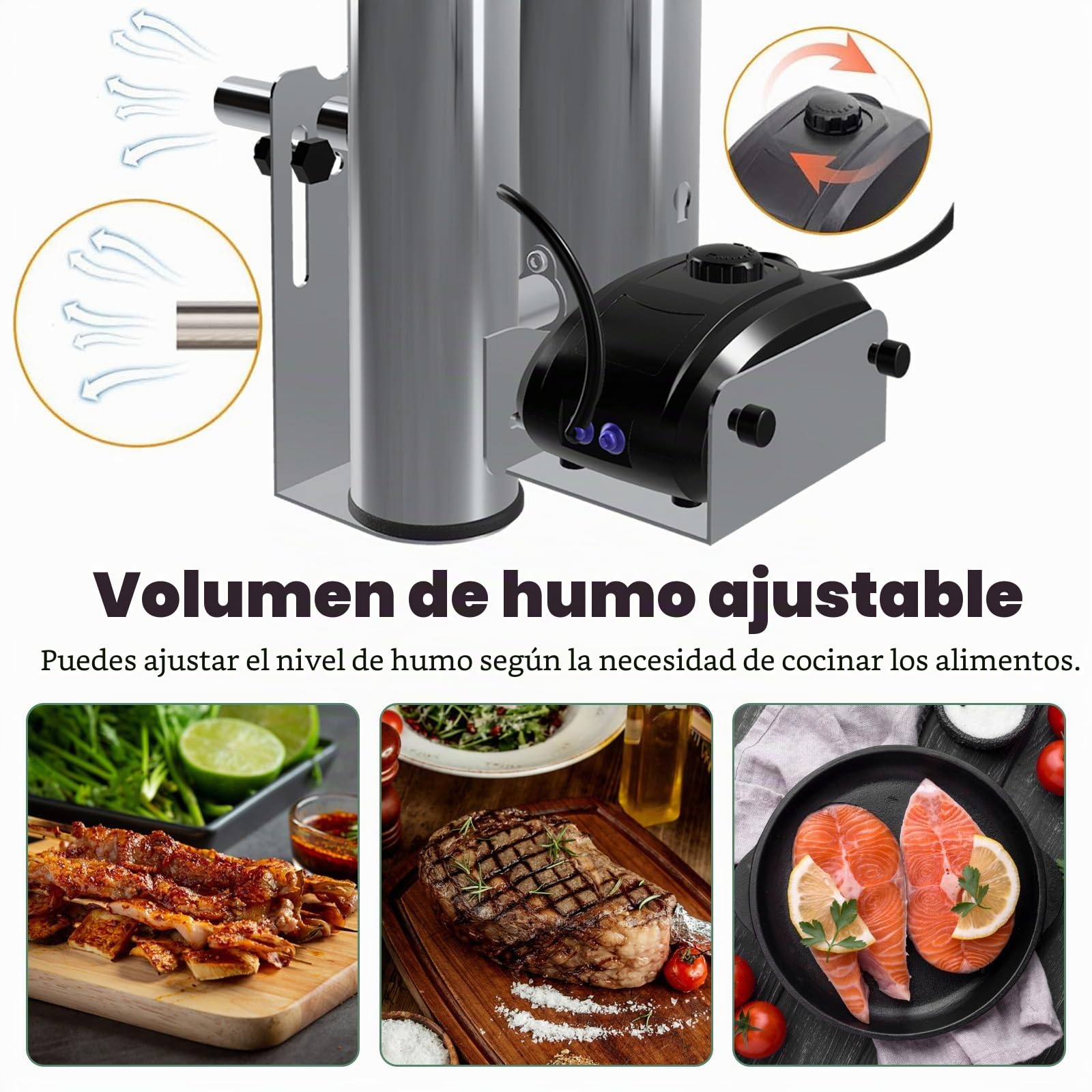 Generador de humo frío de acero inoxidable, portátil para fumar alimentos | barbacoa, generador de humo para fumar alimentos, carne, pescado, barbacoa