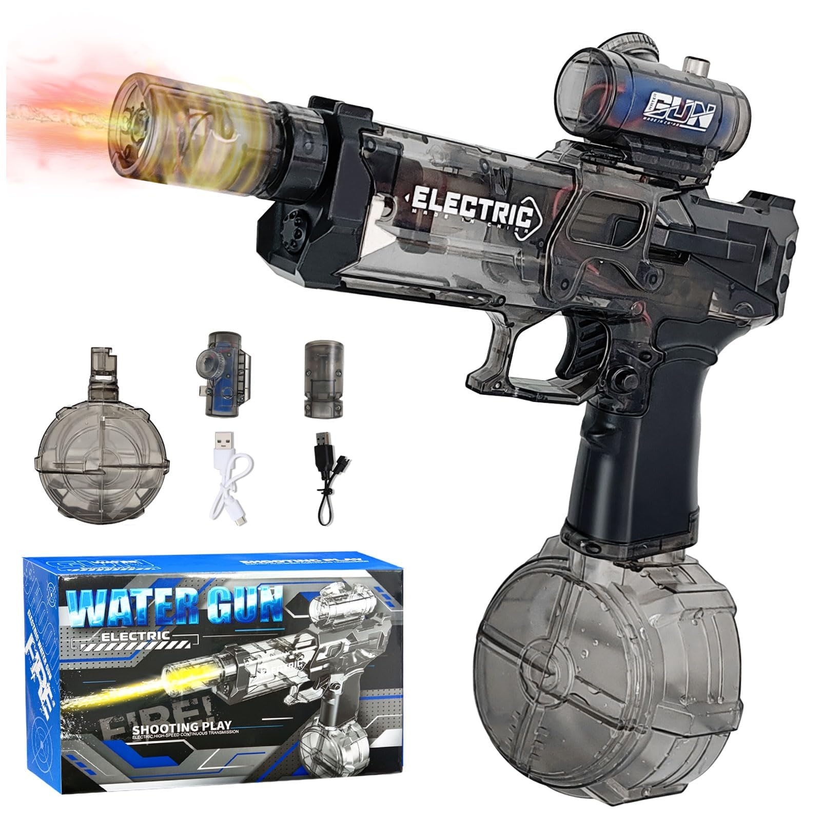 KutaKuta Electric Water Gun, Large Capacity High Powered Squirt Electric Water Pistols, Range 20FT