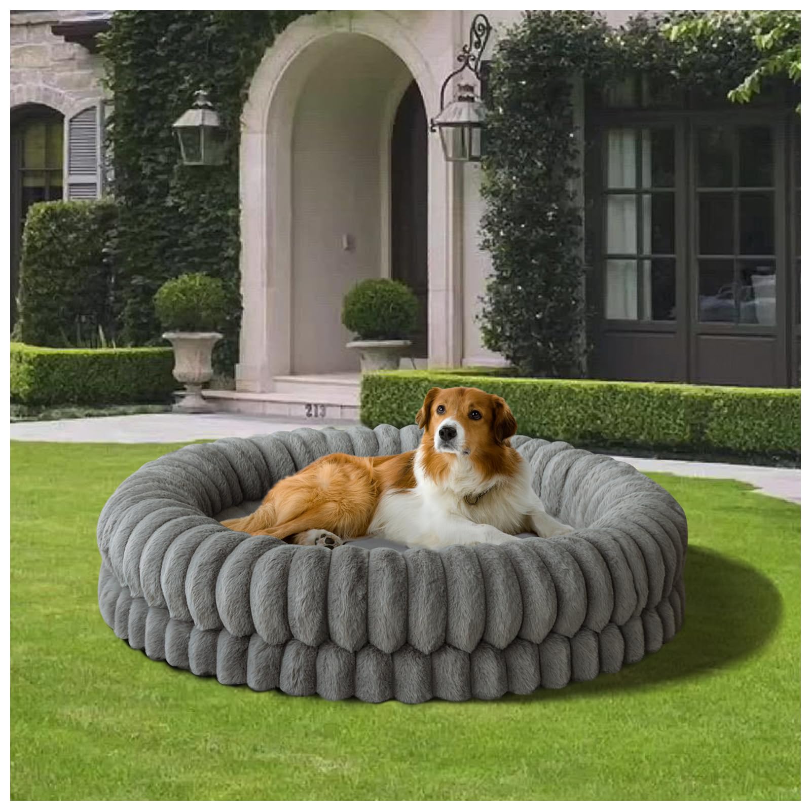 BALANCE Luxury Donut Dog Bed, 36 Inches Round Dog Beds — free download