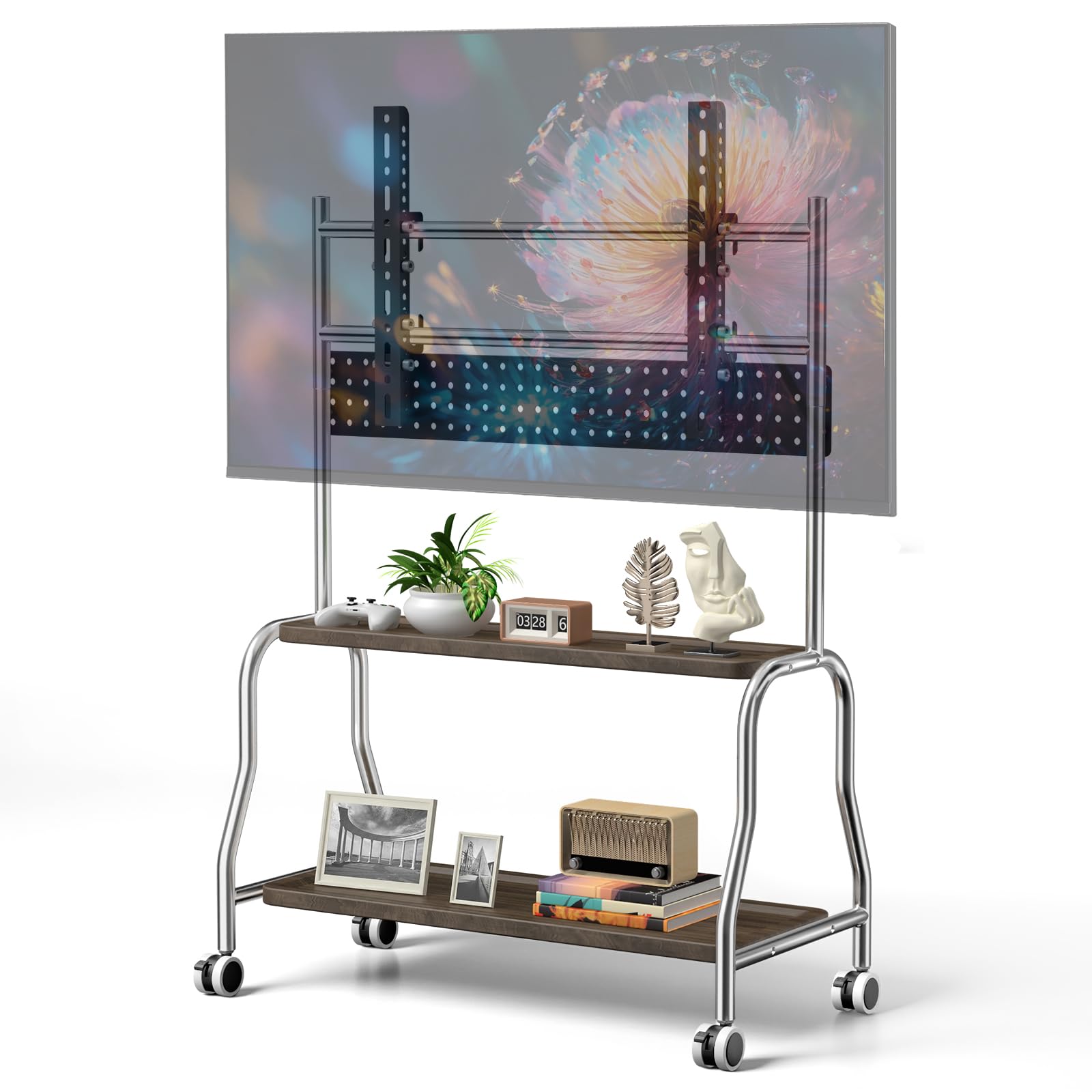 Carrello TV mobile 32‑75" per TV piatte e curve