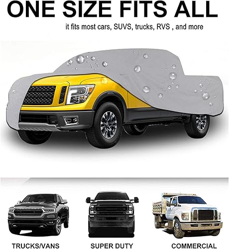 Miniatura 5 de Funda universal resistente para camioneta de repuesto para protección resistente al calor y lluvia UV en exteriores de hasta 230 pulgadas de largo x