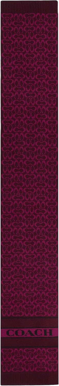 COACH womens Signature C Logo Knit Scarf - Image 2