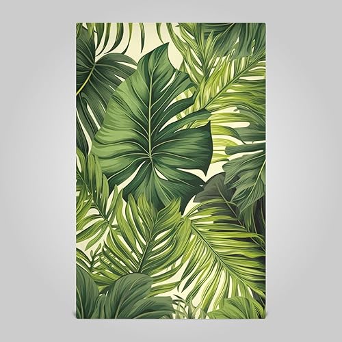 RPLIFE Toallas de cocina con estampado de hojas de palma y palmera en verde para secar platos, 28 x 18 pulgadas, toallas de mano impresas absorbentes