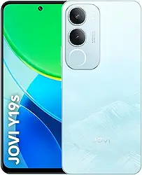 Smartphone Celular JOVI Y19s 256GB, 8GB RAM (4GB + 4GB Expansiva), Câmera Dupla 50MP, Tela 90Hz, Bateria 5500mAh, Carregamento Rápido 15W, Unisoc T612 Octa-Core 1.8GHz, IP64, Android 15, Azul Glacial