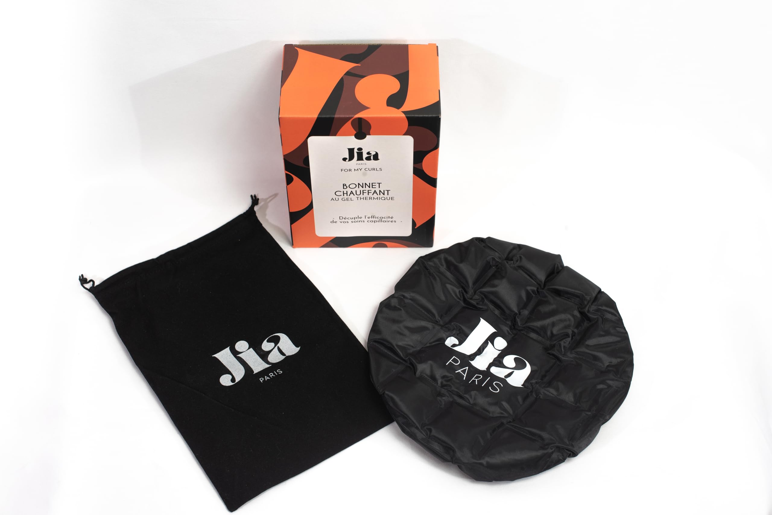 Jia Paris – Bonnet Chauffant au Gel Thermique | Optimise Masques & Bains d’Huiles | Hydratation & Nutrition Profondes | Imperméable, Réutilisable & Confortable | Avec Housse de Transport