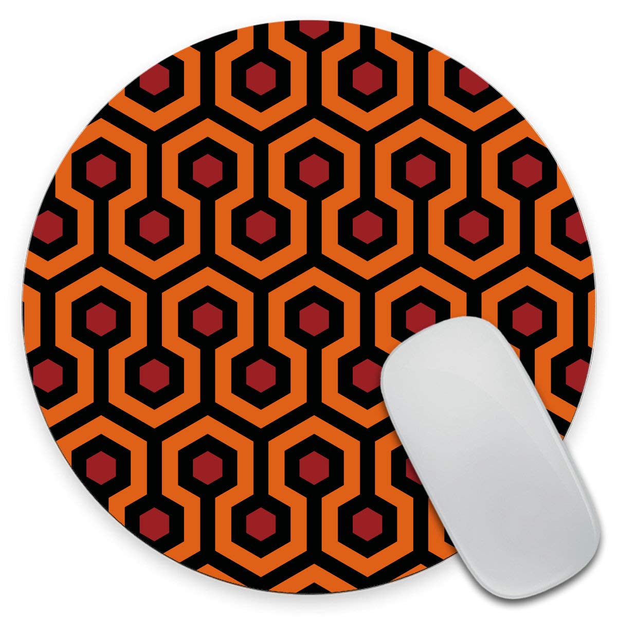 The Shining Overlook Hotel Carpet Round Mousepad for Computers Laptop Cat Desk Accessories 7 9 x 7 9