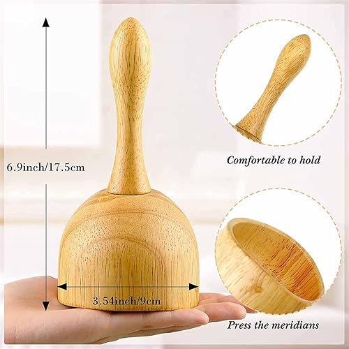 Miniatura 2 de 2 unidsset de madera Gua Sha herramientas de masaje de madera rodillo de taza para celulitis raspado promover la circulación sanguínea aliviar el