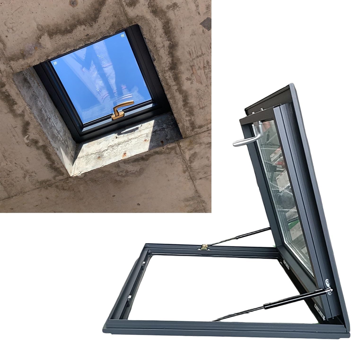 Wall & Hatch Access Panel – Roof Hatch Security Door with Lockable Handle - Skylight Access Lid for Basements, Ceilings, Attics, Hallways, Sunrooms, Stairways, and Garages(24x24in 61x61cm)